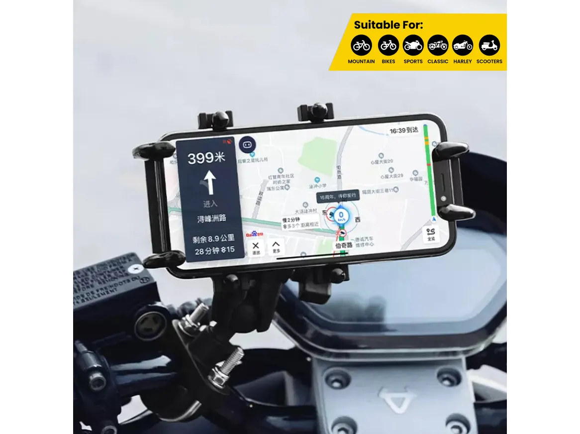 4-Sided Grip Mobile Holder Mount - Black - Grandpitstop - Image 6