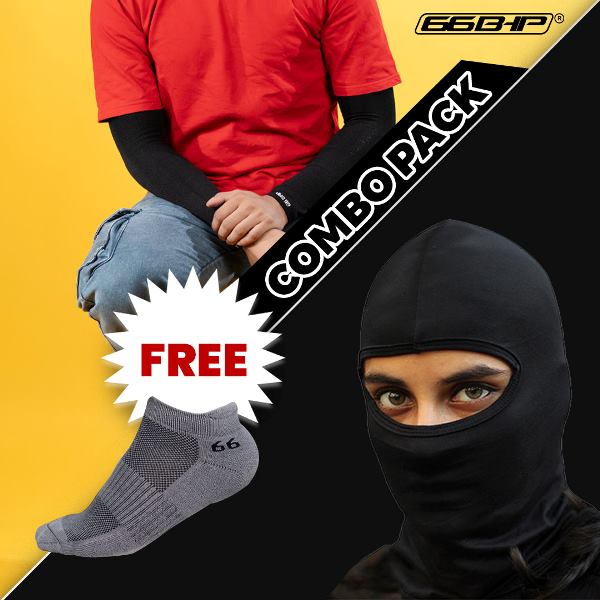 66BHP Motorcycle Balaclava-1 Balaclava + 1 Arm Sleeve