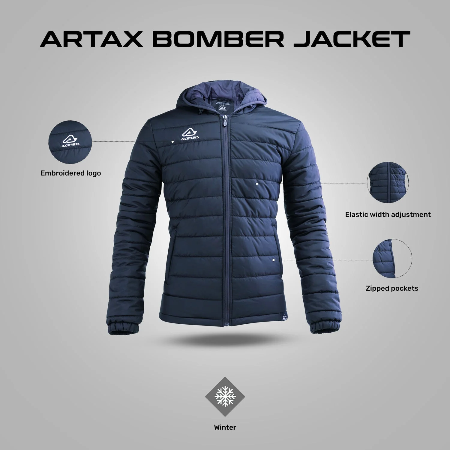 Acerbis Artax Bomber Jacket Blue - Image 4
