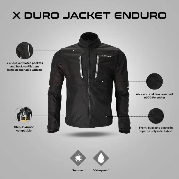 Acerbis X-duro Jacket Enduro-Black-7131103021 - Image 2