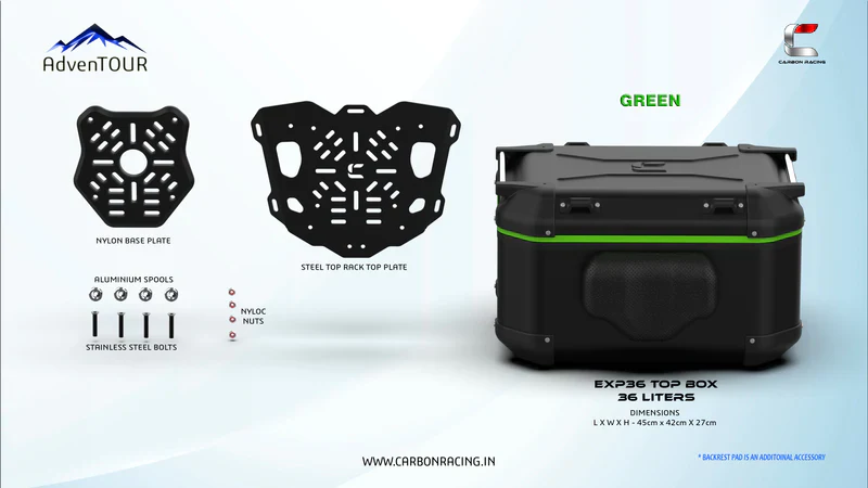 AdvenTOUR Explorer-Pro Top Box-36 Liters(EXP36)+With Universal Mounting Kit(UTRK01) - Image 4