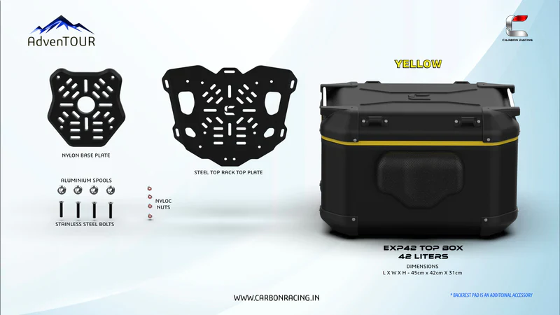 AdvenTOUR Explorer-Pro Top Box-42 Liters (EXP42)+Universal Mounting Kit (UTRK01) - Image 7