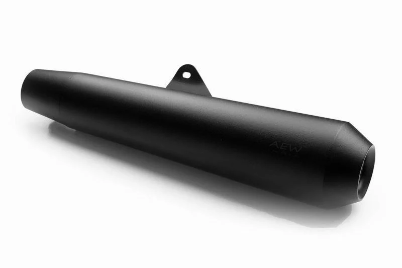 AEW TE 103 Megaphone- Mild Steel Heat Resistant Full Black - Royal Enfield Interceptor / GT650 - Image 2