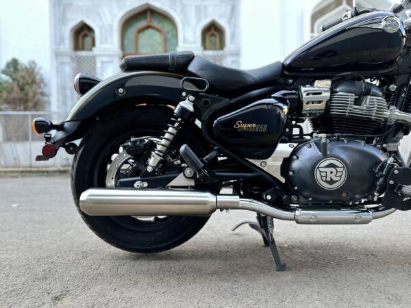 AEW Performance Exhaust for Super Meteor 650 - TE 202 SS 304 - Stainless Steel Matt Polish - Image 2