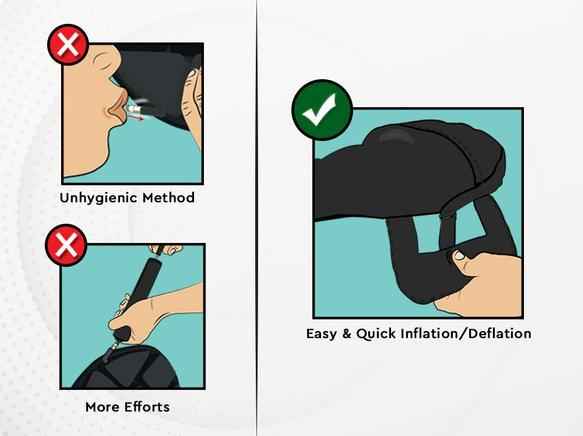 Air Cushion seat for pillion with in Built Air Pump for Motorcycles (Sports) - Image 5