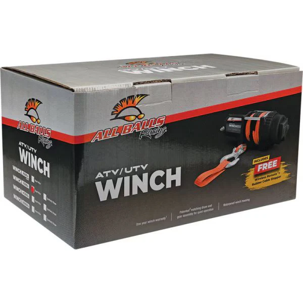All Balls Racing 3500 lb Expedition 4 Bolt Winch w/Wire Winch (431-01023) - Image 7