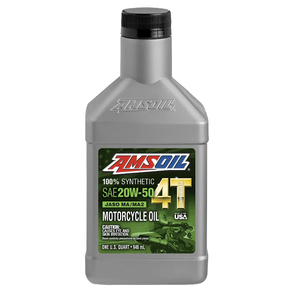 AMSOIL 20W-50 4T Performance 4 Stroke 100% Synthetic Motorcycle Oil (0.946) - MC5QT