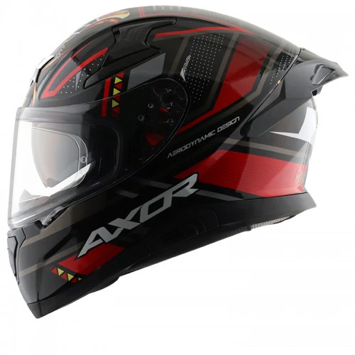 Axor Apex Tiki Helmet - Glossy Black Red - Image 3