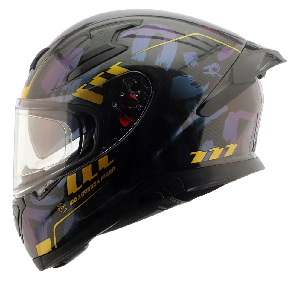 Axor Apex Carbon Small Checks Gloss Carbon Neon Yellow Helmet - Image 3