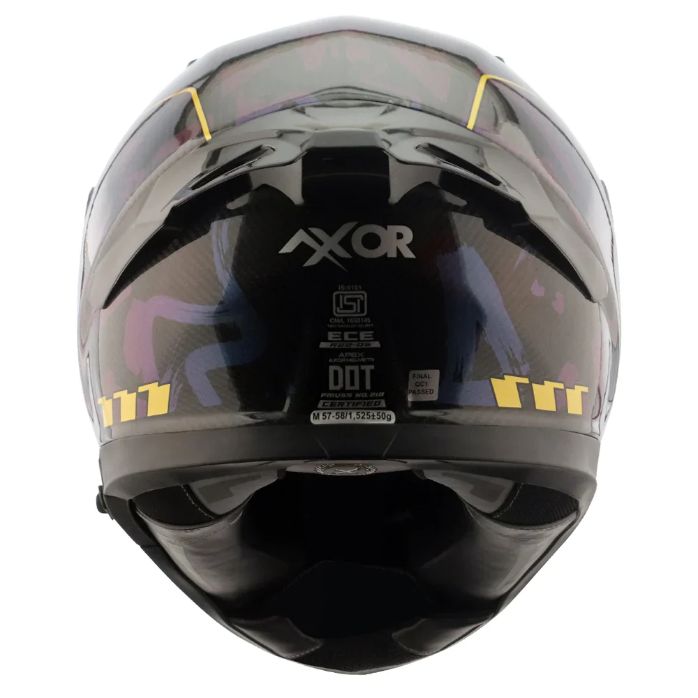Axor Apex Carbon Small Checks Gloss Carbon Neon Yellow Helmet - Image 5