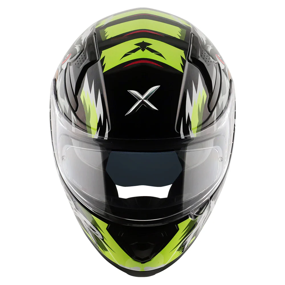 Axor Apex Falcon Full-Face Helmet - Glossy Black Neon Yellow - Image 5