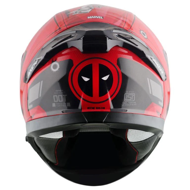 Axor Apex Marvel Deadpool Helmet - Red Black - Image 4