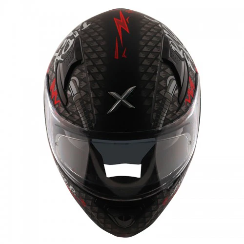 AXOR Apex Ride Fast Motorcycle Helmet - Matt Black Red - Image 5