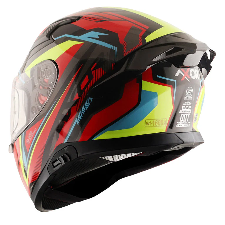 AXOR Apex Road Trip Gloss Helmet-Black Red - Image 4