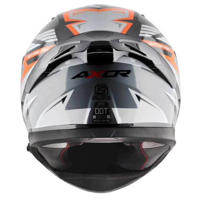 Axor Apex Streak Helmet - Black Orange - Image 4