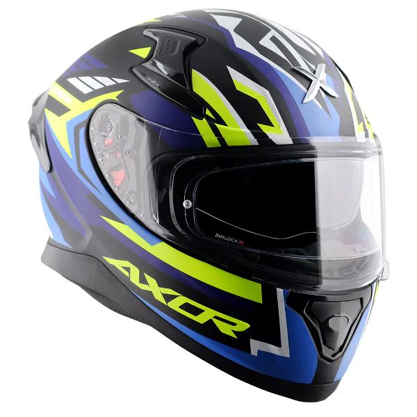 Axor Apex Streak Helmet-Dull Black Blue - Image 2