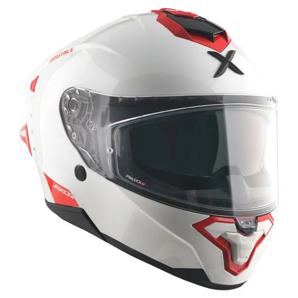 Axor Brutale Corsa Dual Spoiler Helmet-White Red - Image 3