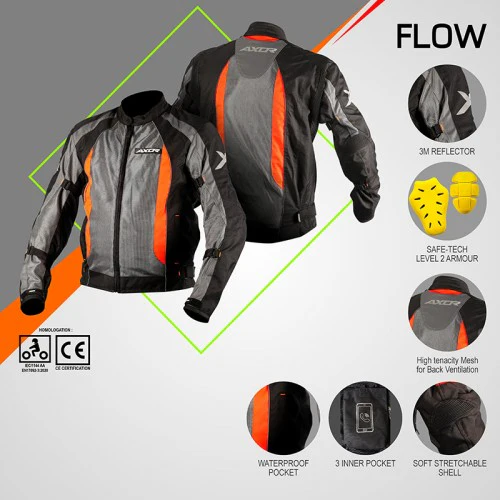 AXOR FLOW Riding Jacket - Orange - Image 3