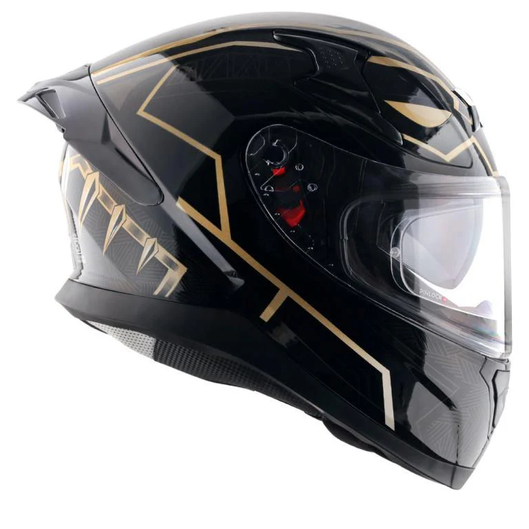 Axor Helmets Apex Marvel Black Panther Helmet - Black Gold - Image 3