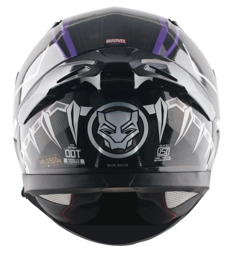 Axor Helmets Apex Marvel Black Panther Helmet - Black Purple - Image 3