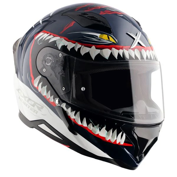 Axor-Hunter Shark Helmet (Blue White) - Image 2