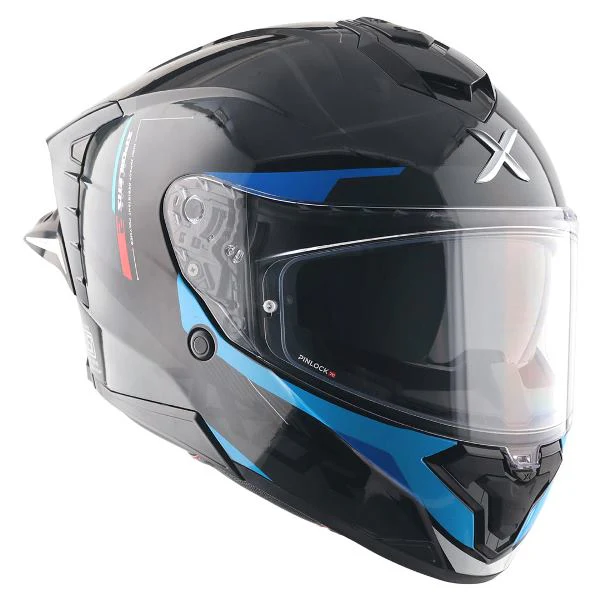 Axor Premium Brutale Kryptic Dual Spoiler Helmet - Black Blue - Image 6