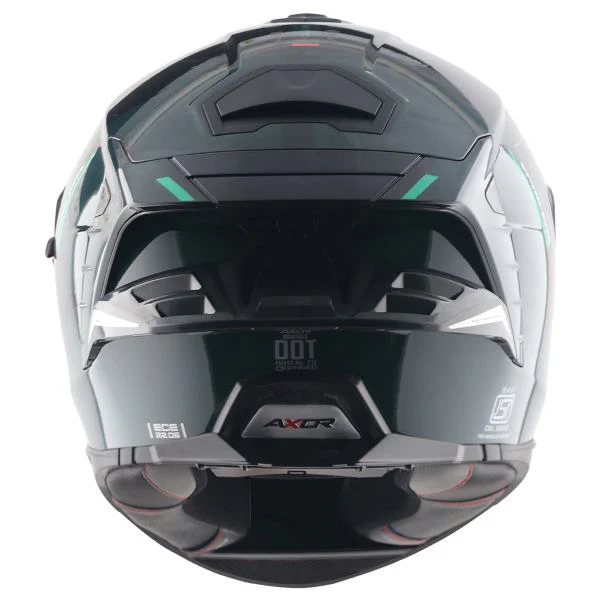 Axor Premium Brutale Kryptic Dual Spoiler Helmet - Black Green - Image 6