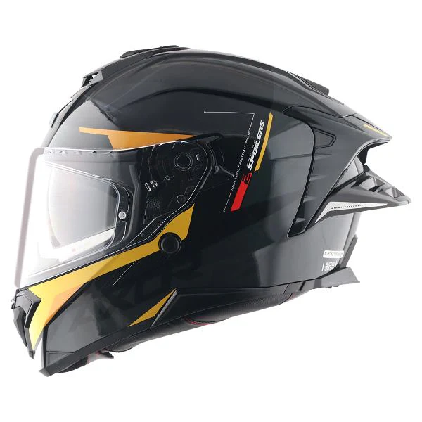 Axor Premium Brutale Kryptic Dual Spoiler Helmet - Black Yellow - Image 8
