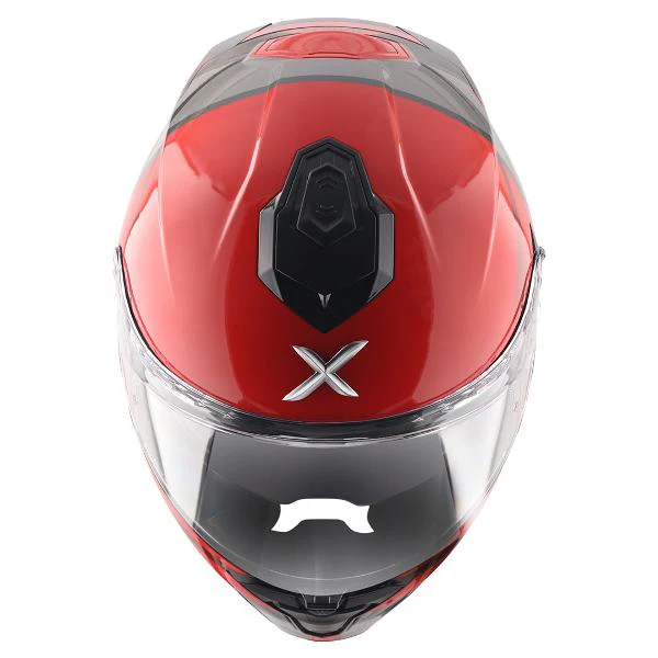 Axor Premium Brutale Surges Dual Spoiler Helmet - Red Grey - Image 9