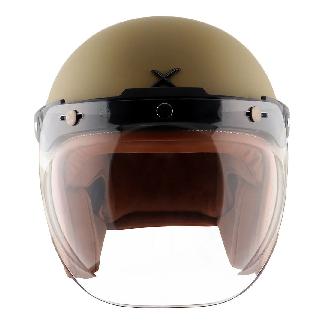 AXOR Retro Jet Leather Helmet (Dull Desert Storm) - Image 9