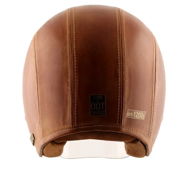Axor Retro Jet Leather Helmet - Burnt-Camel Brown - Image 6