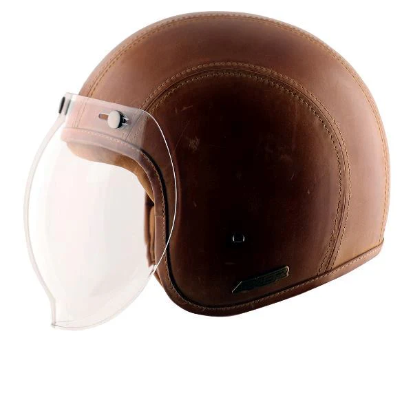 Axor Retro Jet Leather Helmet - Burnt-Camel Brown - Image 8