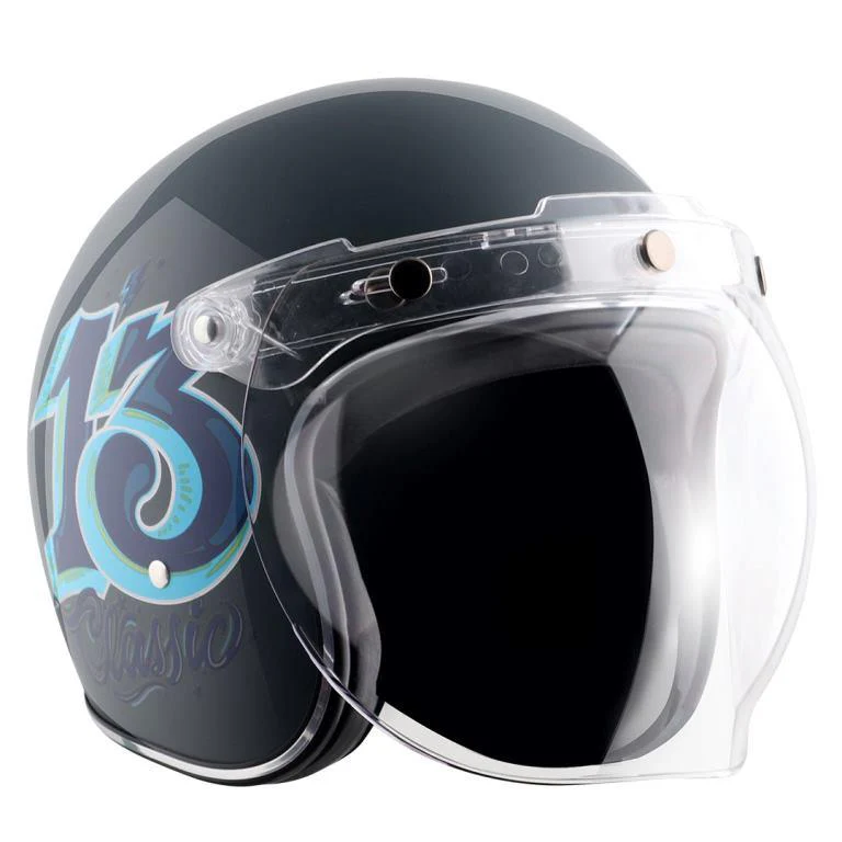 Axor Retro Jet Sportz C13 Helmet - Slate Blue - Image 2