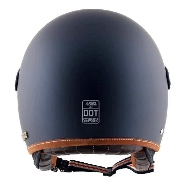 Axor Retro Jet West Helmet with Peak - Deep Blue - Image 2