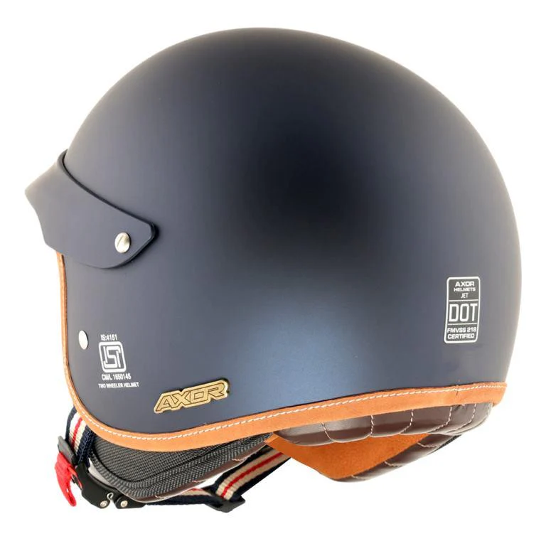 Axor Retro Jet West Helmet with Peak - Deep Blue - Image 3