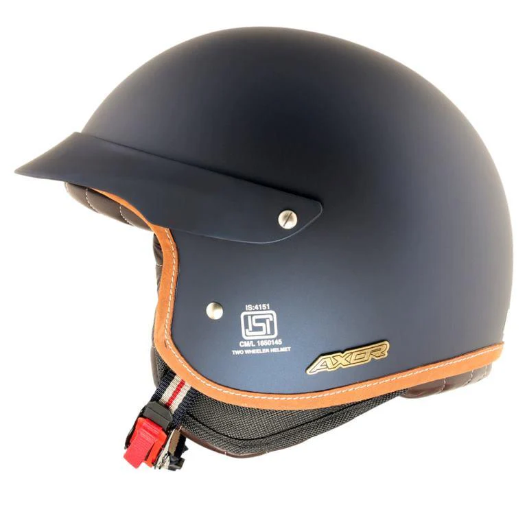 Axor Retro Jet West Helmet with Peak - Deep Blue - Image 4