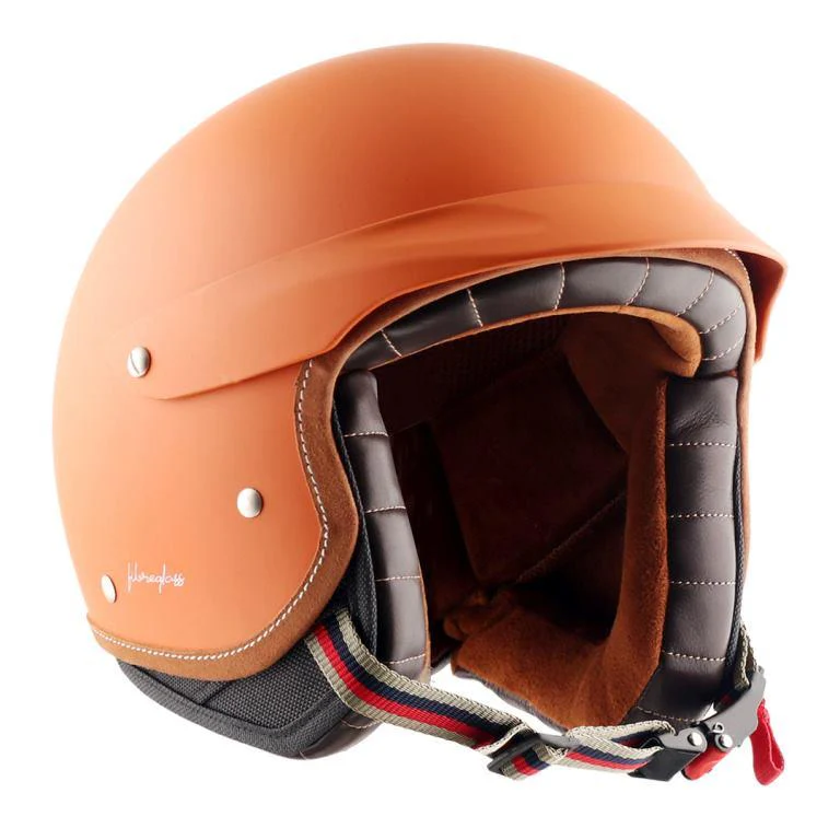 Axor Retro Jet West Helmet with Peak - Dull Orange - Image 8