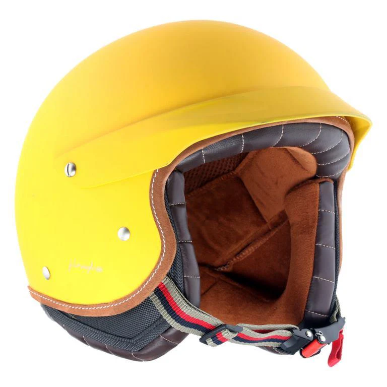 Axor Retro Jet West Helmet with Peak - Dull Yellow - Image 8
