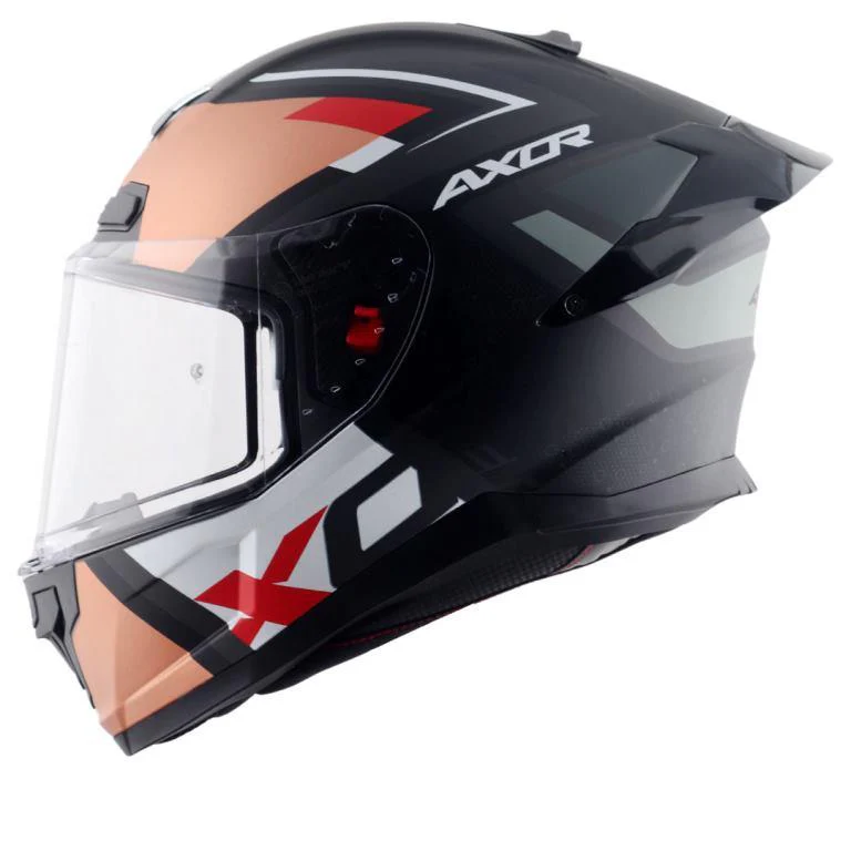 Axor Saber X-Sport Helmet - Dull Black Orange - Image 2