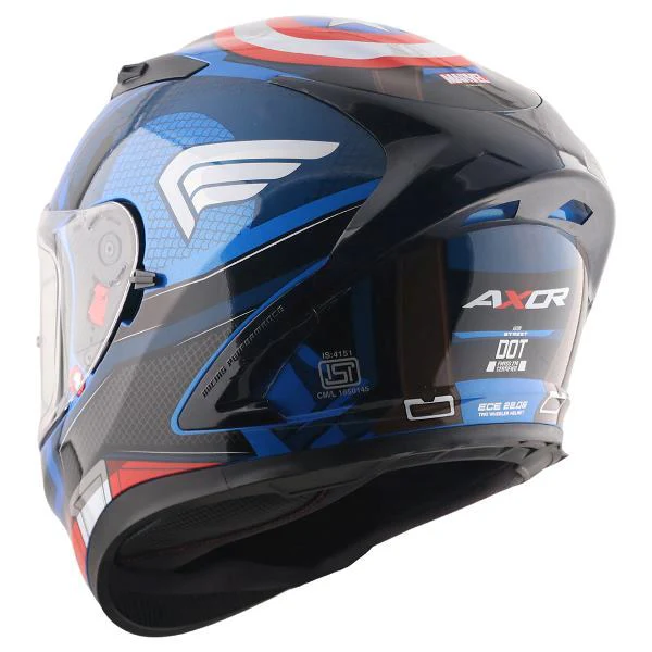 Axor Street Marvel Captain America Helmet - Blue Red White - Image 6