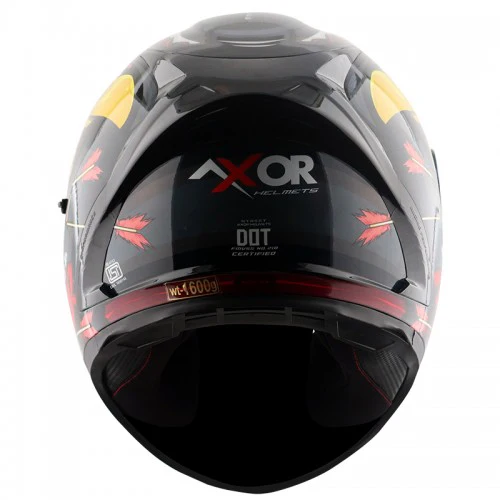 Axor Street Zazu Helmet - Glossy Black & Red - Image 2