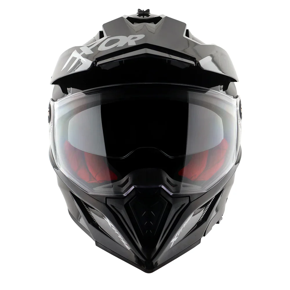 Axor X Cross Dual Visor Helmet - Glossy Black - Image 2