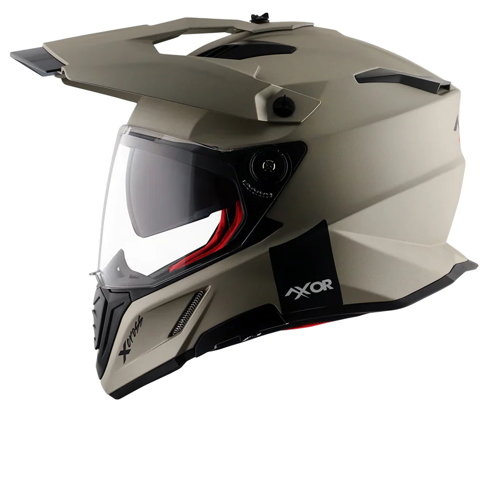 Axor X Cross Dual Visor Helmet - Glossy Nickel - Image 3