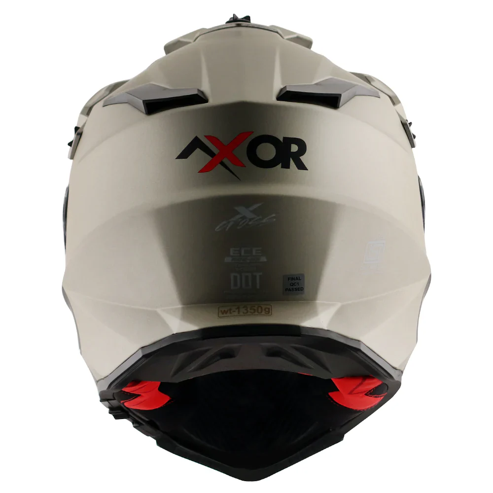 Axor X Cross Dual Visor Helmet - Glossy Nickel - Image 5