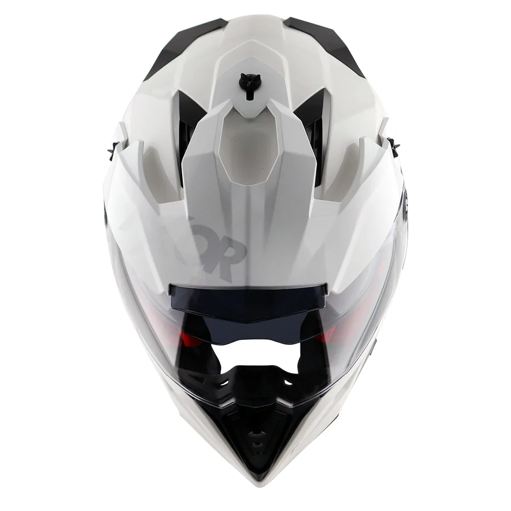 Axor X Cross Dual Visor Helmet - Glossy White - Image 7