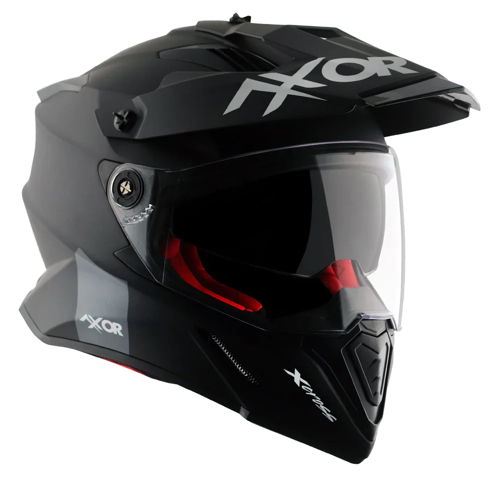Axor X Cross Dual Visor Helmet - Matt Black - Image 5