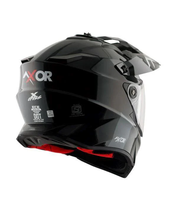Axor-X Cross Dual Visor Sc Helmet (Black Red) - Image 5