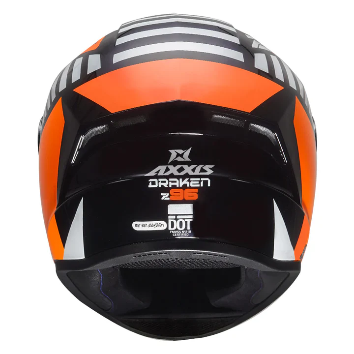 AXXIS Draken S Wind Helmet - Glossy Fluorescent Orange - Image 4