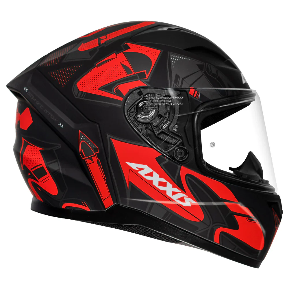 AXXIS Segment Arrows Helmet - Matt Fluorescent Red - Image 4