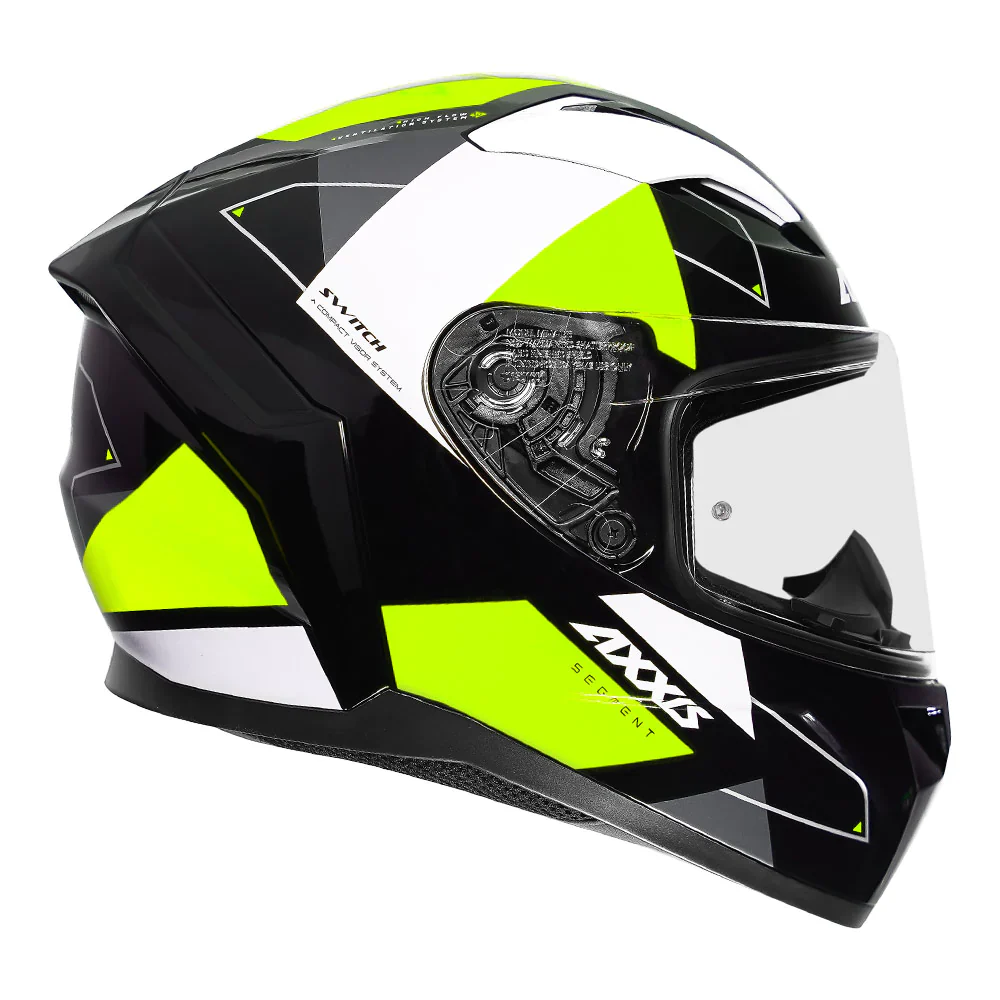 AXXIS Segment Switch Black & Fluorescent Yellow Helmet - Image 4